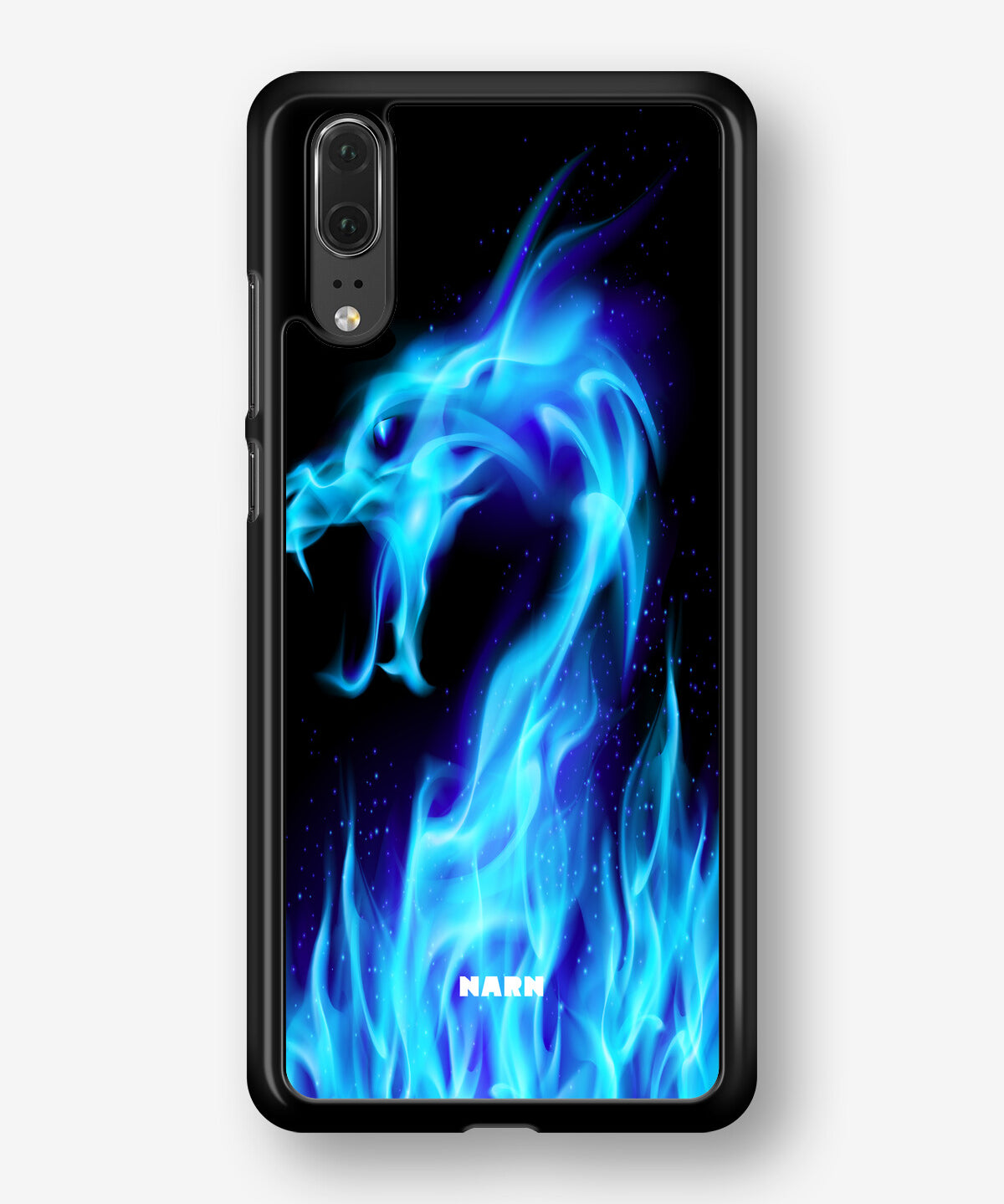 Huawei P20 Hard Case – Blue Flames Dragon - View 1