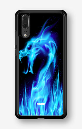 Huawei P20 Hard Case – Blue Flames Dragon - View 1