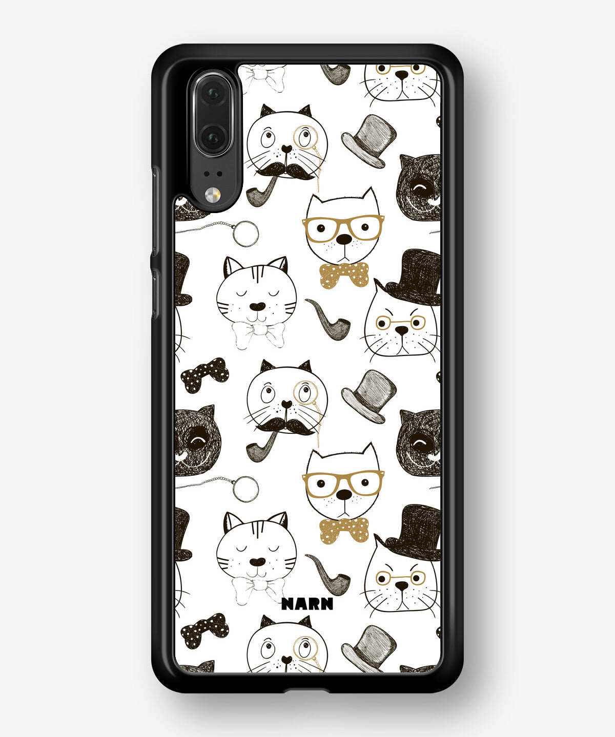 Huawei P20 Hard Case – Cartoon Cats - View 1