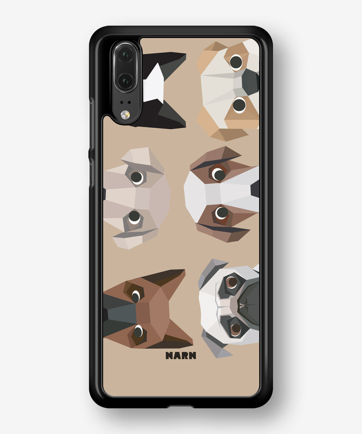 Huawei P20 Hard Case – Cute Dogs - View 1