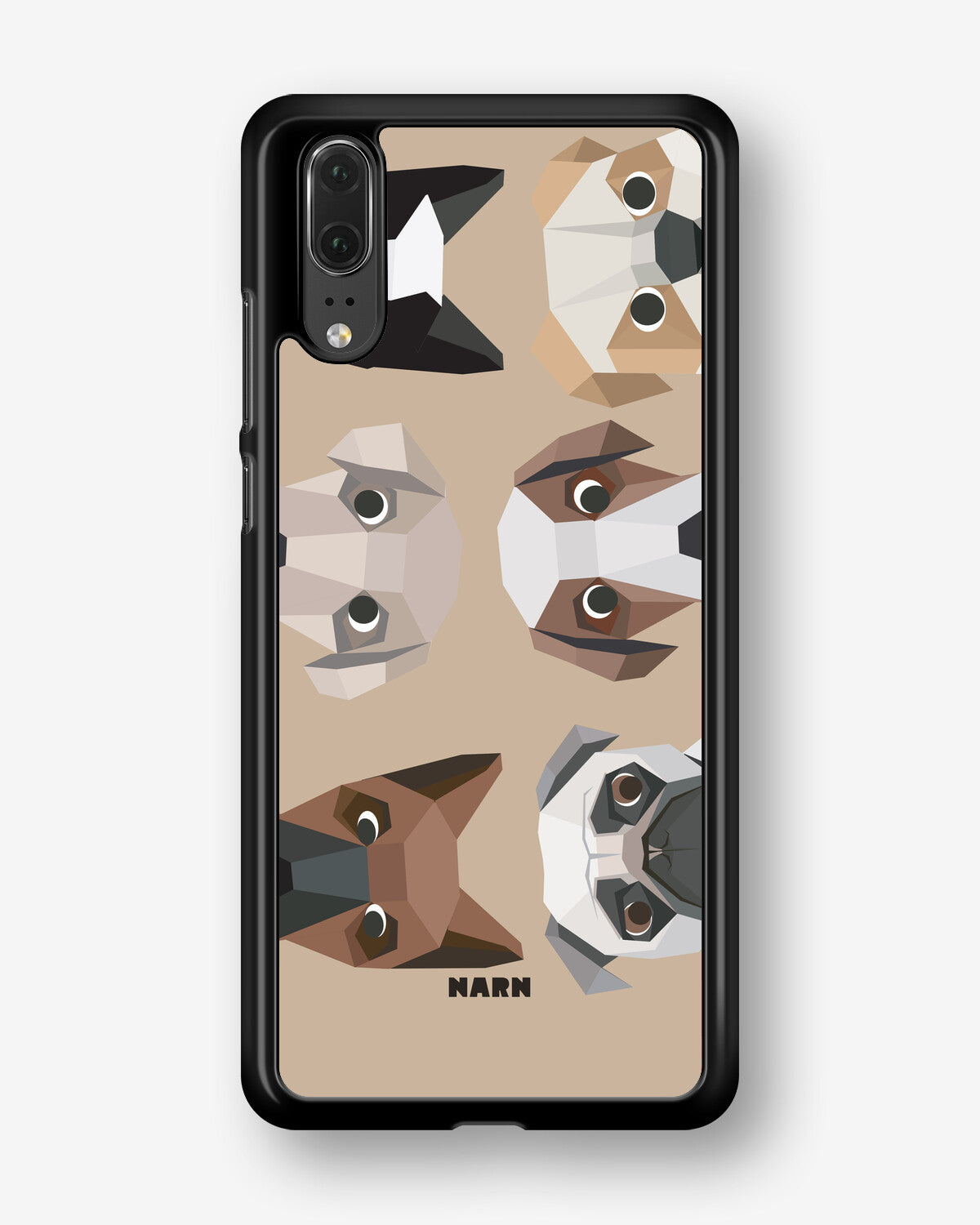 Huawei P20 Hard Case – Cute Dogs - View 1