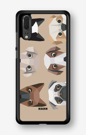 Huawei P20 Hard Case – Cute Dogs - View 1