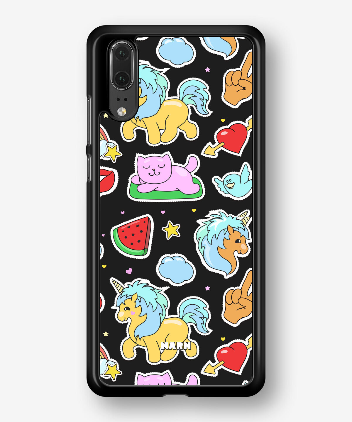 Huawei P20 Hard Case – Cute Stickers - View 1