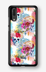 Huawei P20 Hard Case – Flowered Skulls - View 1