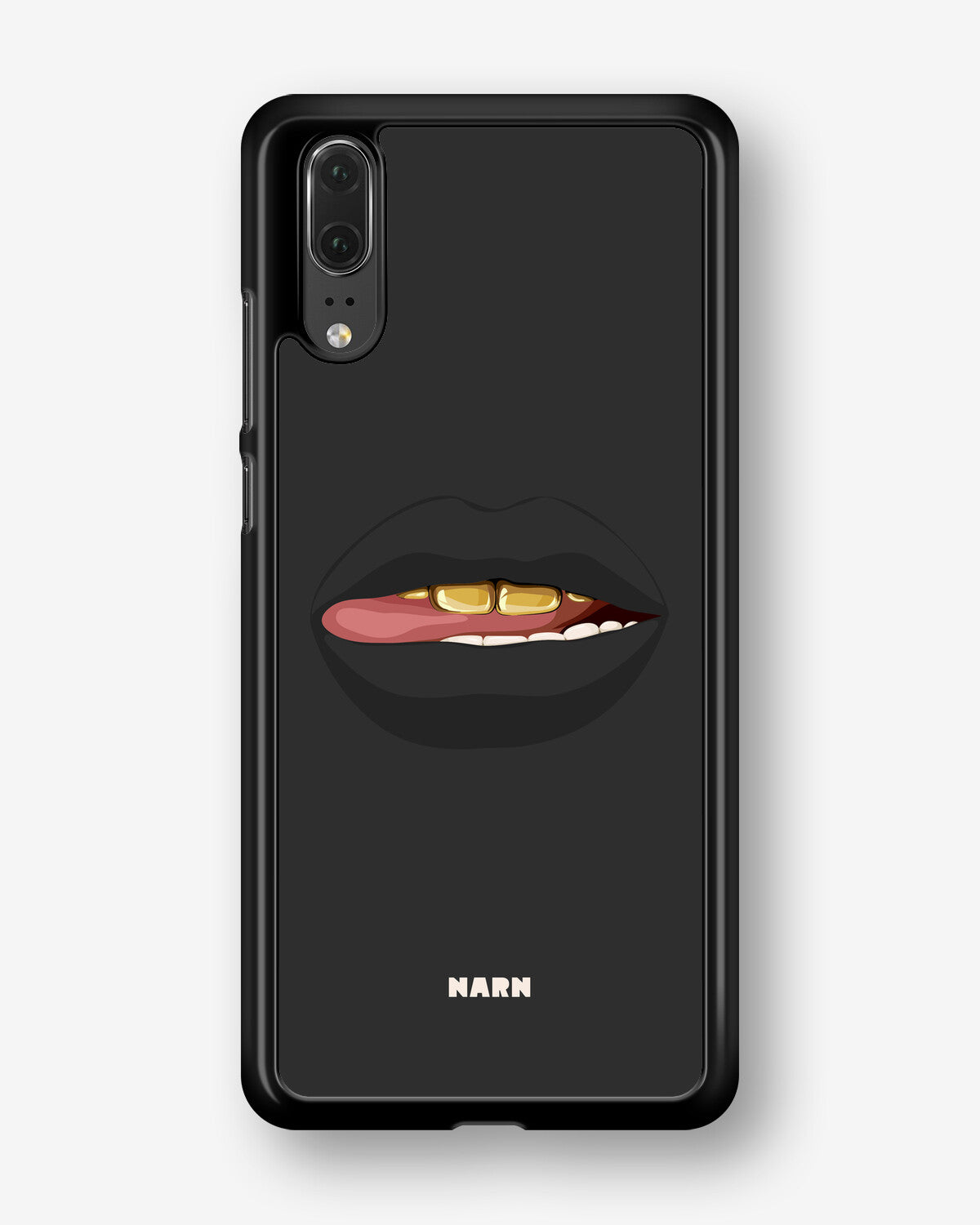 Huawei P20 Hard Case – Golden Lips - View 1