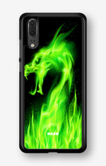 Huawei P20 Hard Case – Green Flames Dragon - View 1