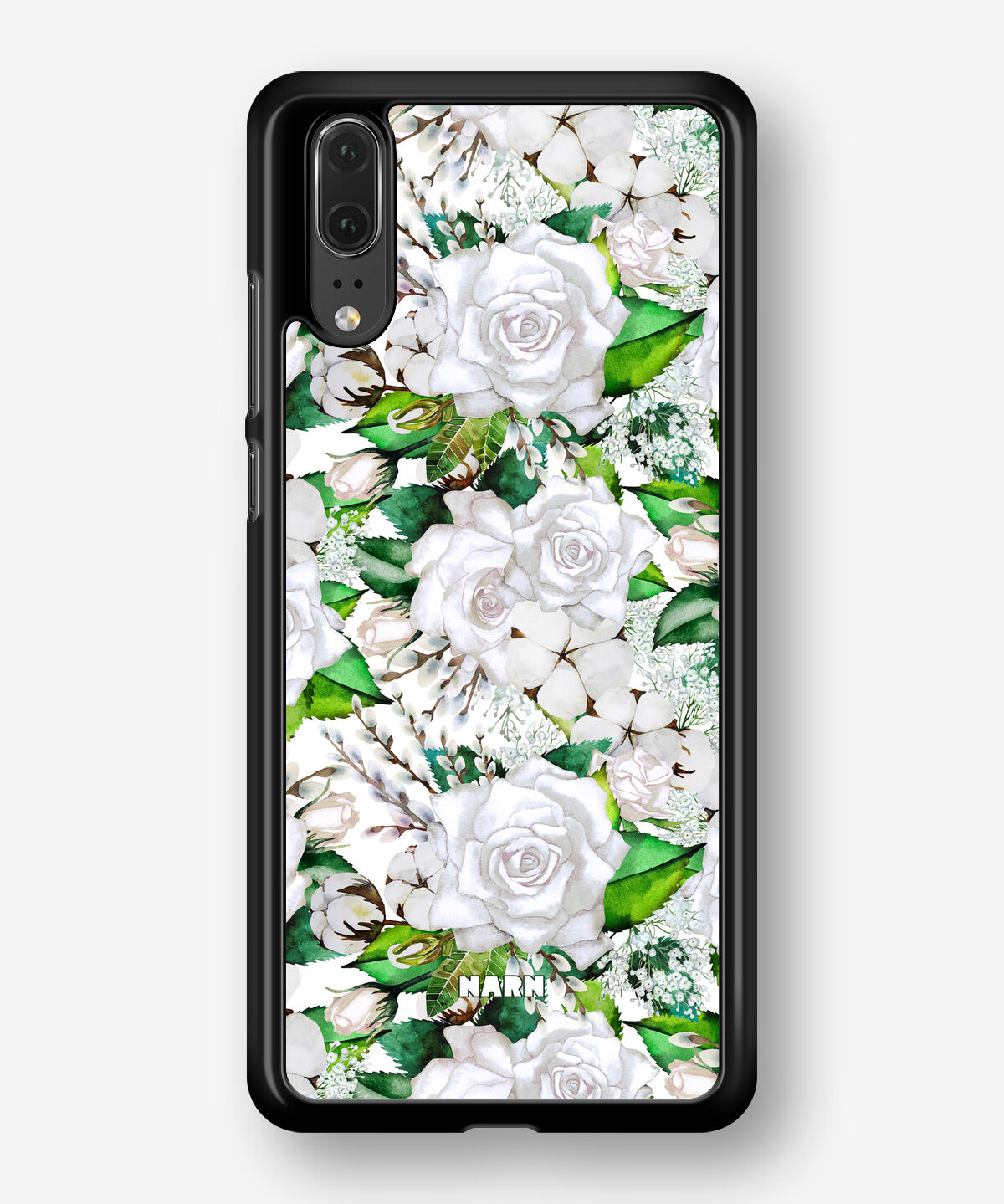 Huawei P20 Hard Case – White Bloom - View 1