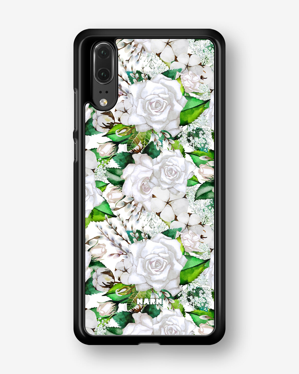 Huawei P20 Hard Case – White Bloom - View 1