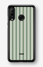 Huawei P30 Lite Hard Case – Sage Stripes - View 1