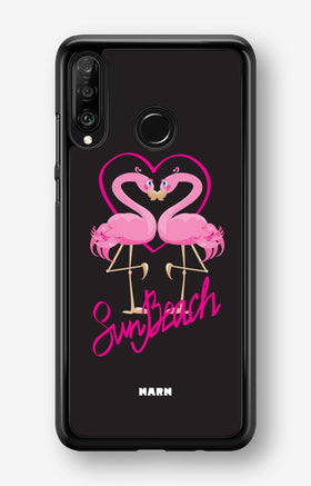 Huawei P30 Lite Hard Case – Beach Flamingo - View 1