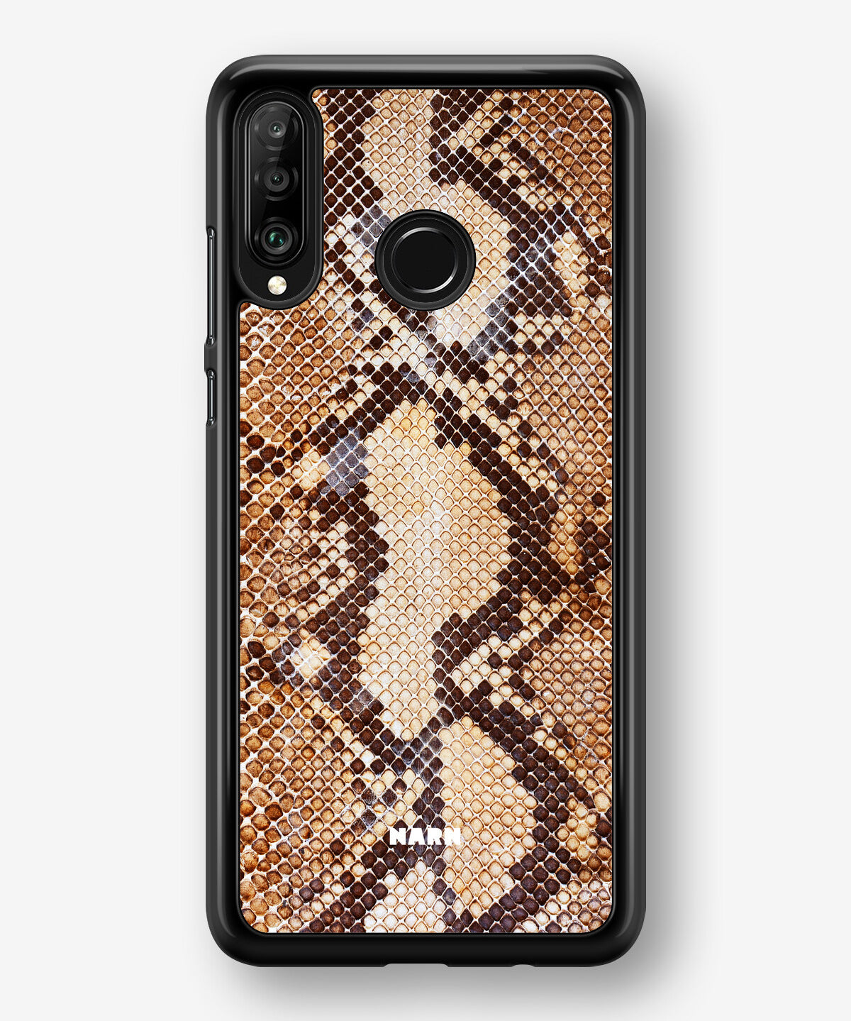 Huawei P30 Lite Hard Case – Brown Snakeskin - View 1