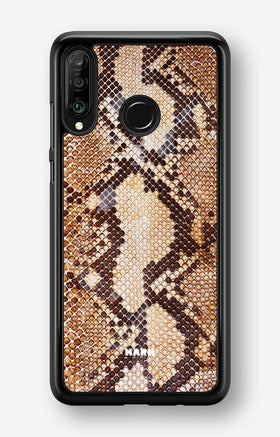 Huawei P30 Lite Hard Case – Brown Snakeskin - View 1