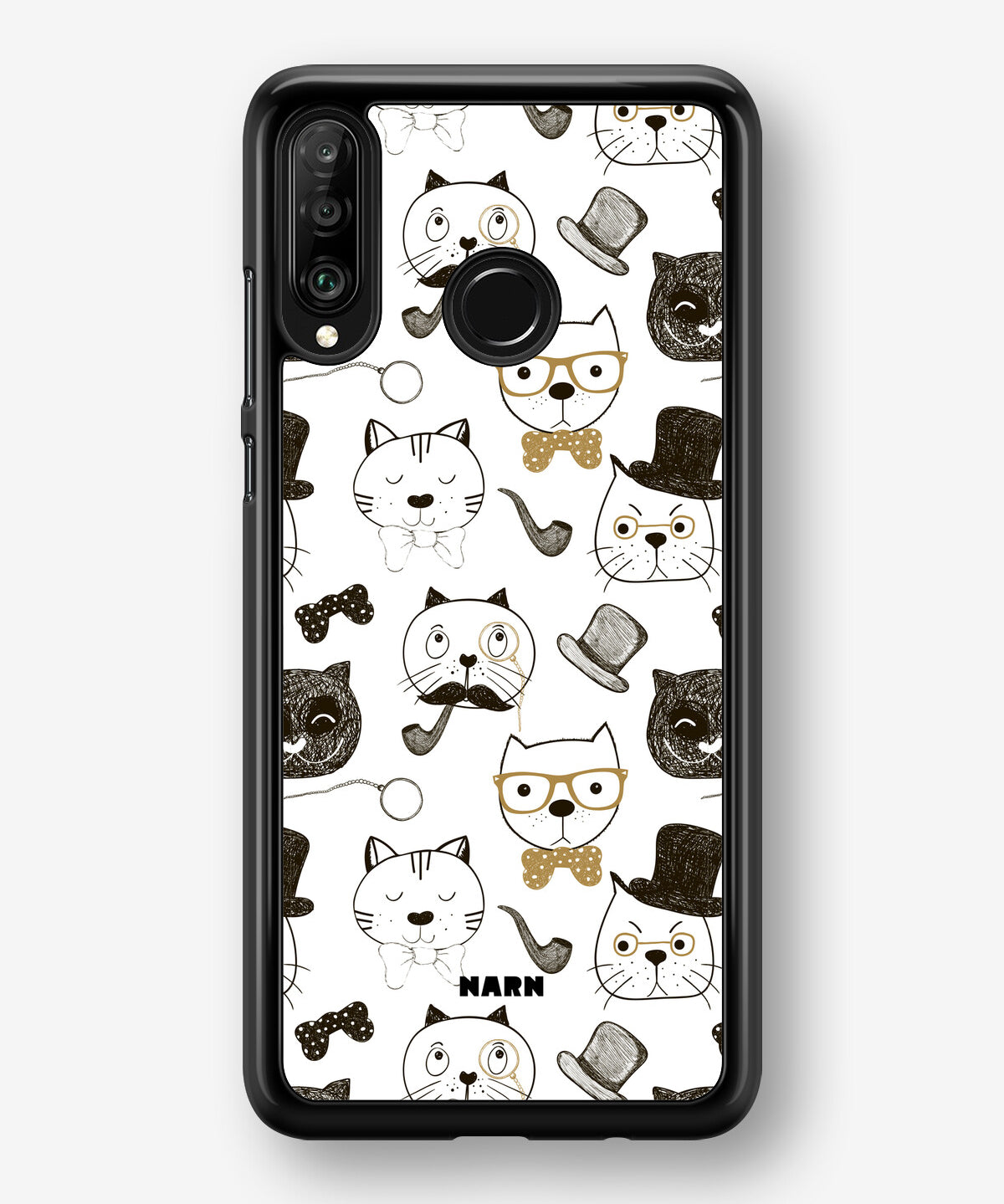 Huawei P30 Lite Hard Case – Cartoon Cats - View 1