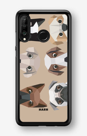 Huawei P30 Lite Hard Case – Cute Dogs - View 1