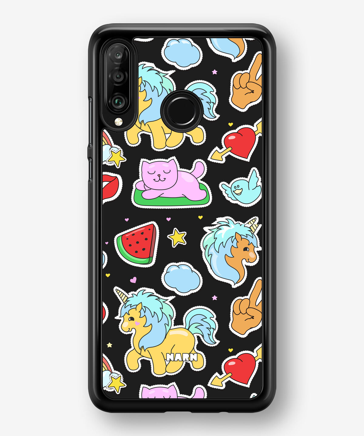 Huawei P30 Lite Hard Case – Cute Stickers - View 1