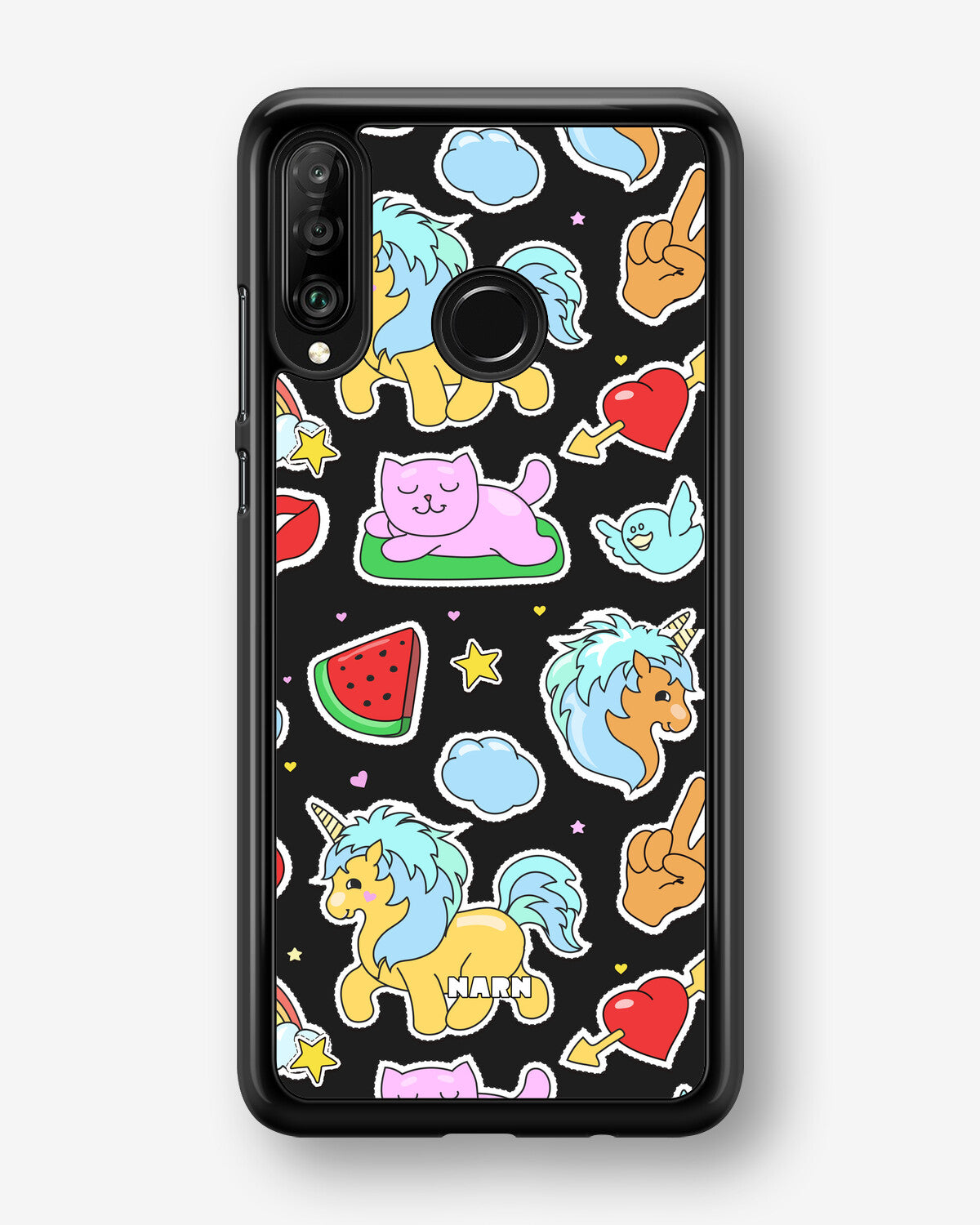 Huawei P30 Lite Hard Case – Cute Stickers - View 1