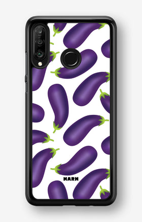 Huawei P30 Lite Hard Case – Eggplant Pattern - View 1