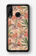 Huawei P30 Lite Hard Case – Flamingos & Flowers - View 1