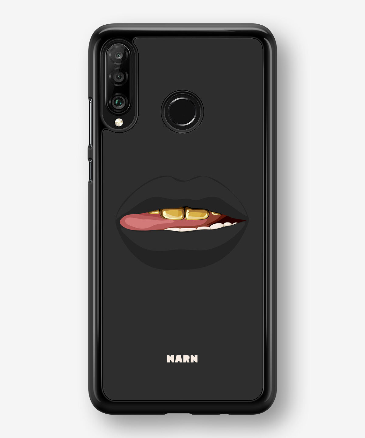 Huawei P30 Lite Hard Case – Golden Lips - View 1