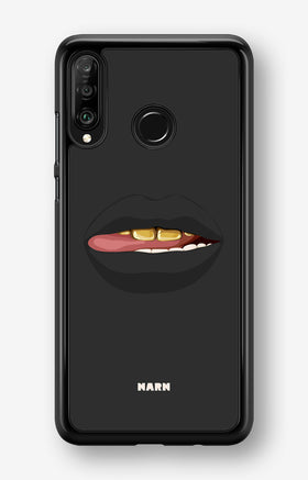 Huawei P30 Lite Hard Case – Golden Lips - View 1
