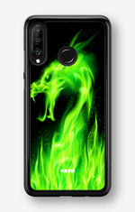 Huawei P30 Lite Hard Case – Green Flames Dragon - View 1