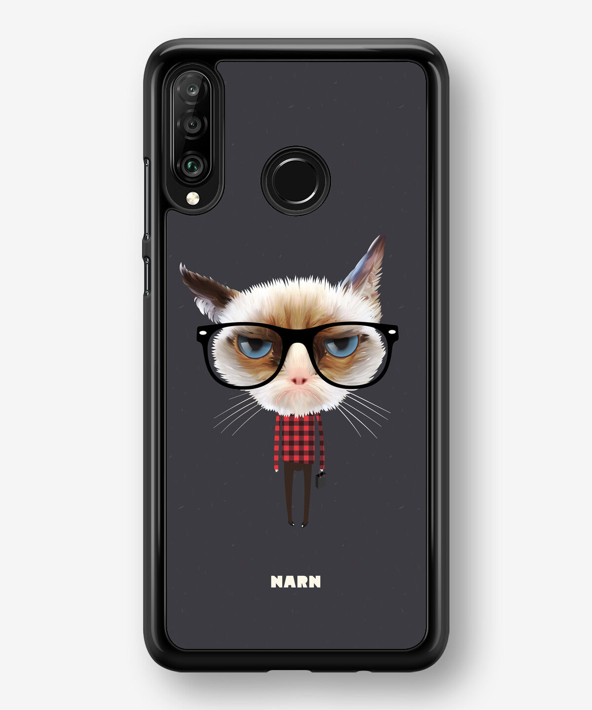 Huawei P30 Lite Hard Case – Hipster Cat - View 1
