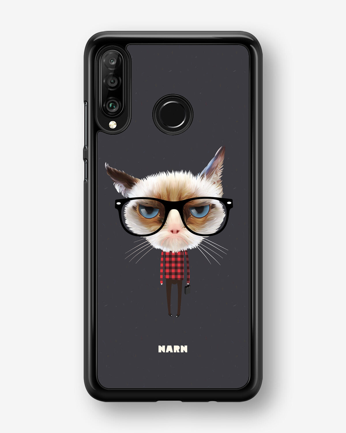 Huawei P30 Lite Hard Case – Hipster Cat - View 1