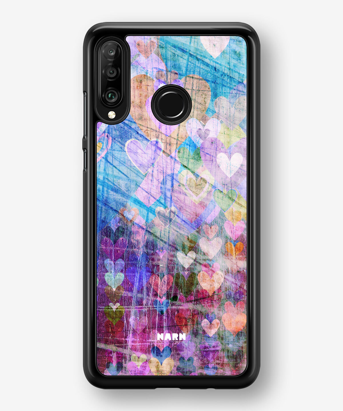 Huawei P30 Lite Hard Case – Purple Hearts - View 1