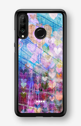 Huawei P30 Lite Hard Case – Purple Hearts - View 1