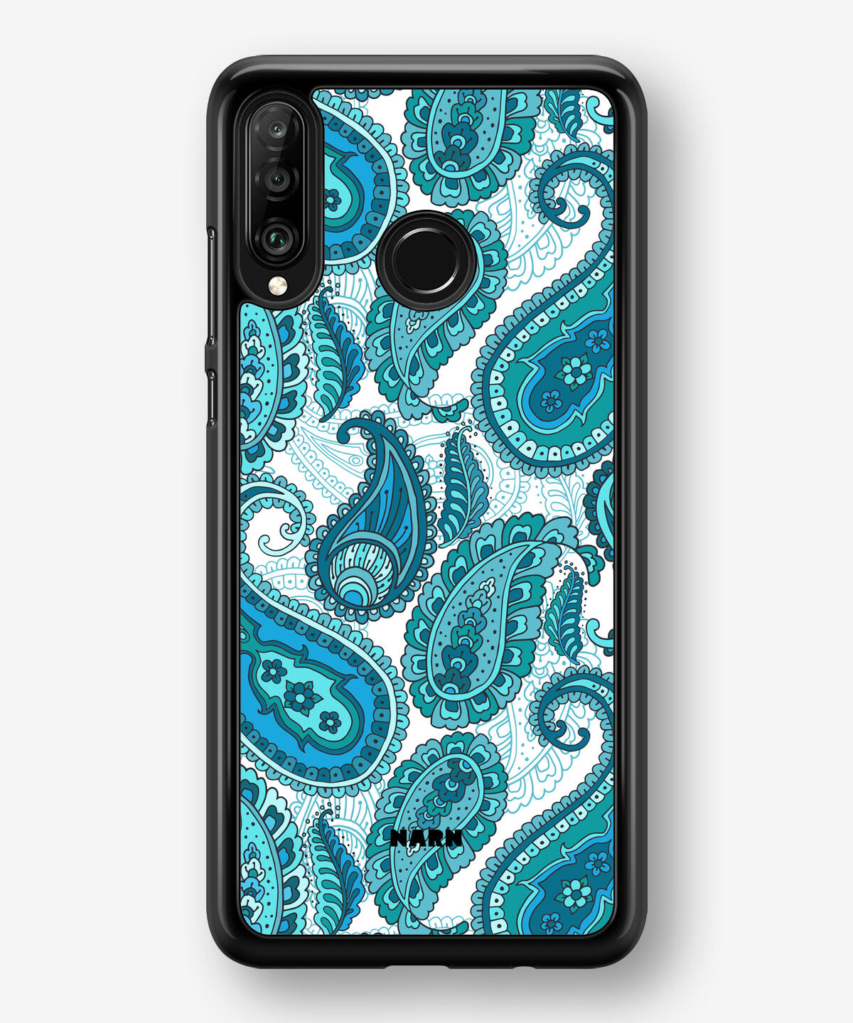 Huawei P30 Lite Hard Case – Turquoise Paisley - View 1