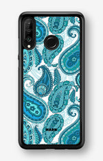 Huawei P30 Lite Hard Case – Turquoise Paisley - View 1