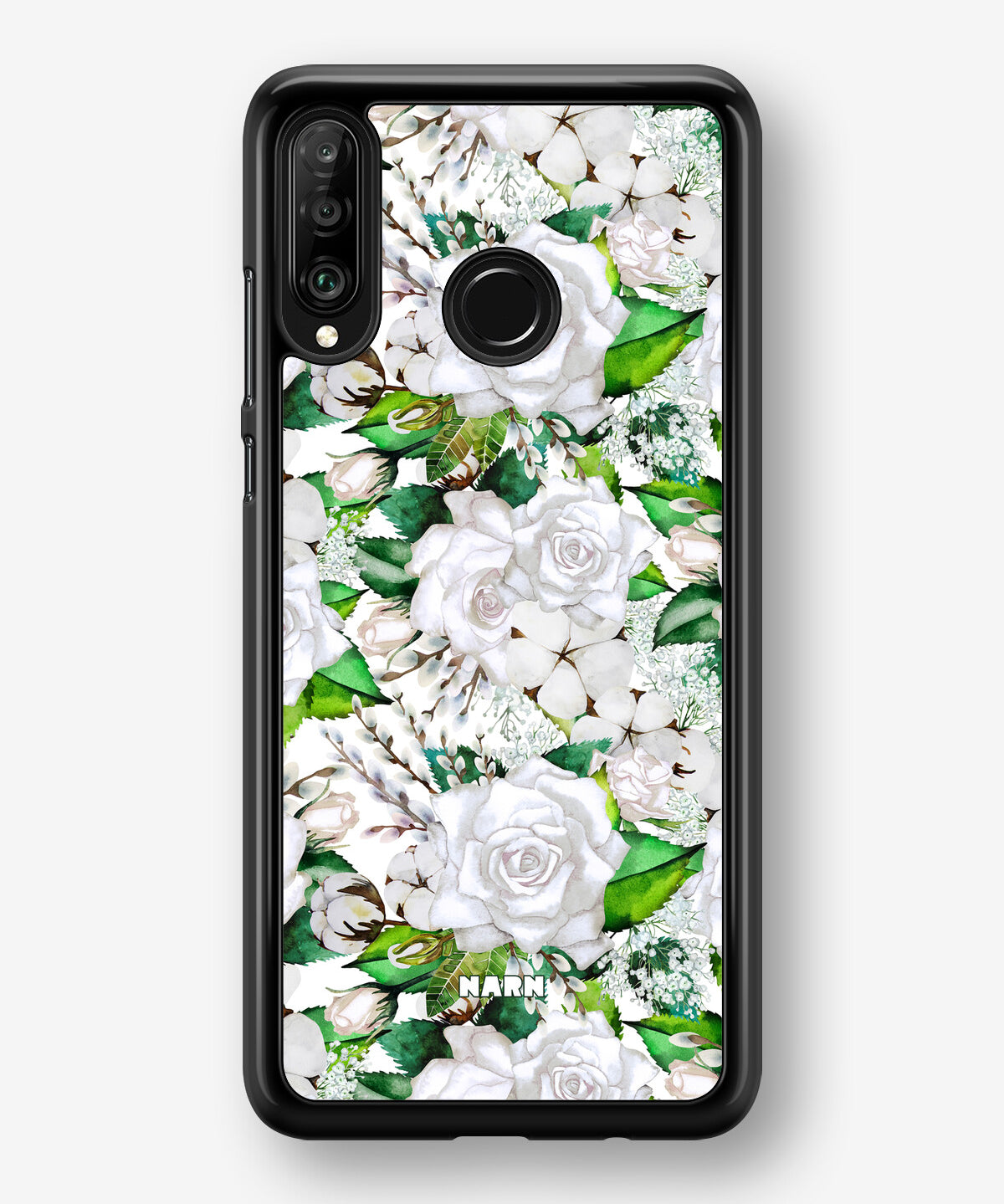 Huawei P30 Lite Hard Case – White Bloom - View 1