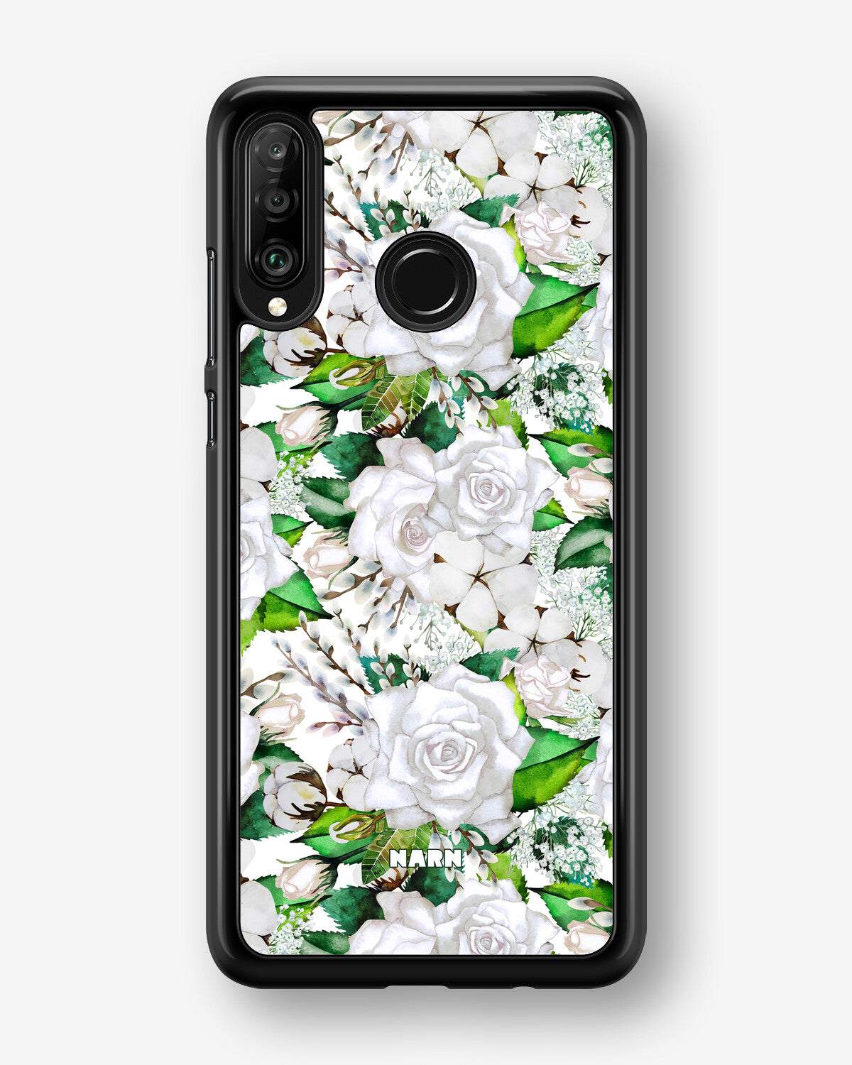 Huawei P30 Lite Hard Case – White Bloom - View 1