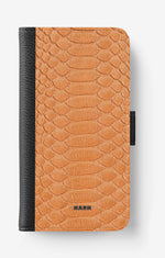 Huawei P30 Lite Wallet Case - Orange Snake - View 1