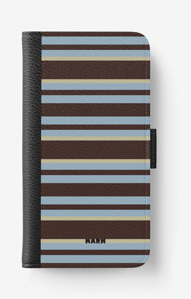 Huawei P30 Lite Wallet Case - Latte Lines - View 1