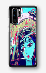 Huawei P30 Pro Hard Case – Abstract Cat - View 1