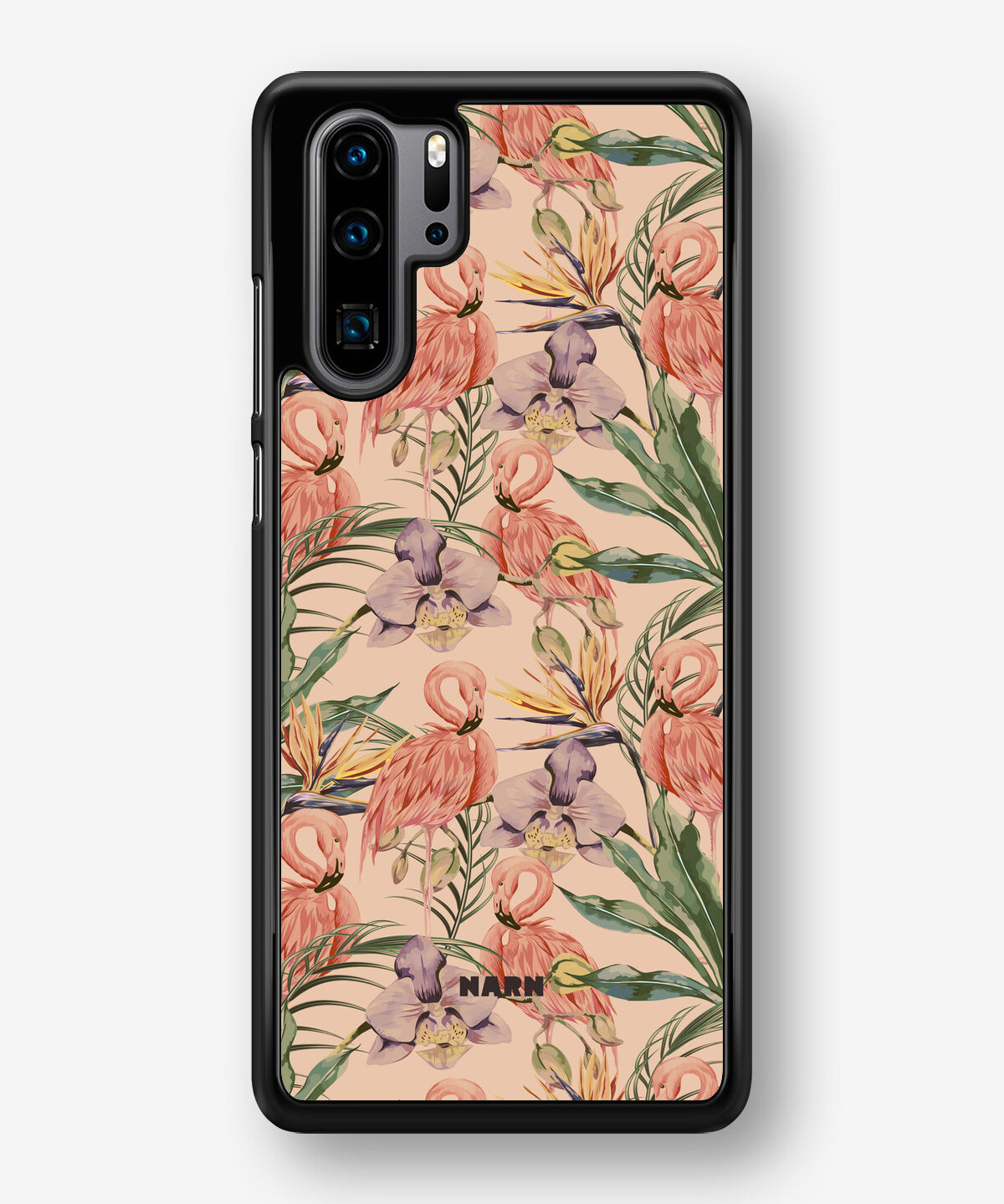 Huawei P30 Pro Hard Case – Flamingos & Flowers - View 1