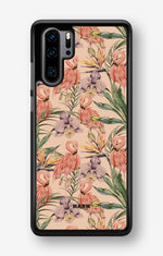 Huawei P30 Pro Hard Case – Flamingos & Flowers - View 1