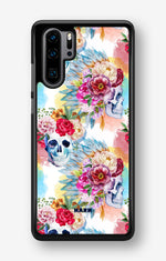 Huawei P30 Pro Hard Case – Flowered Skulls - View 1