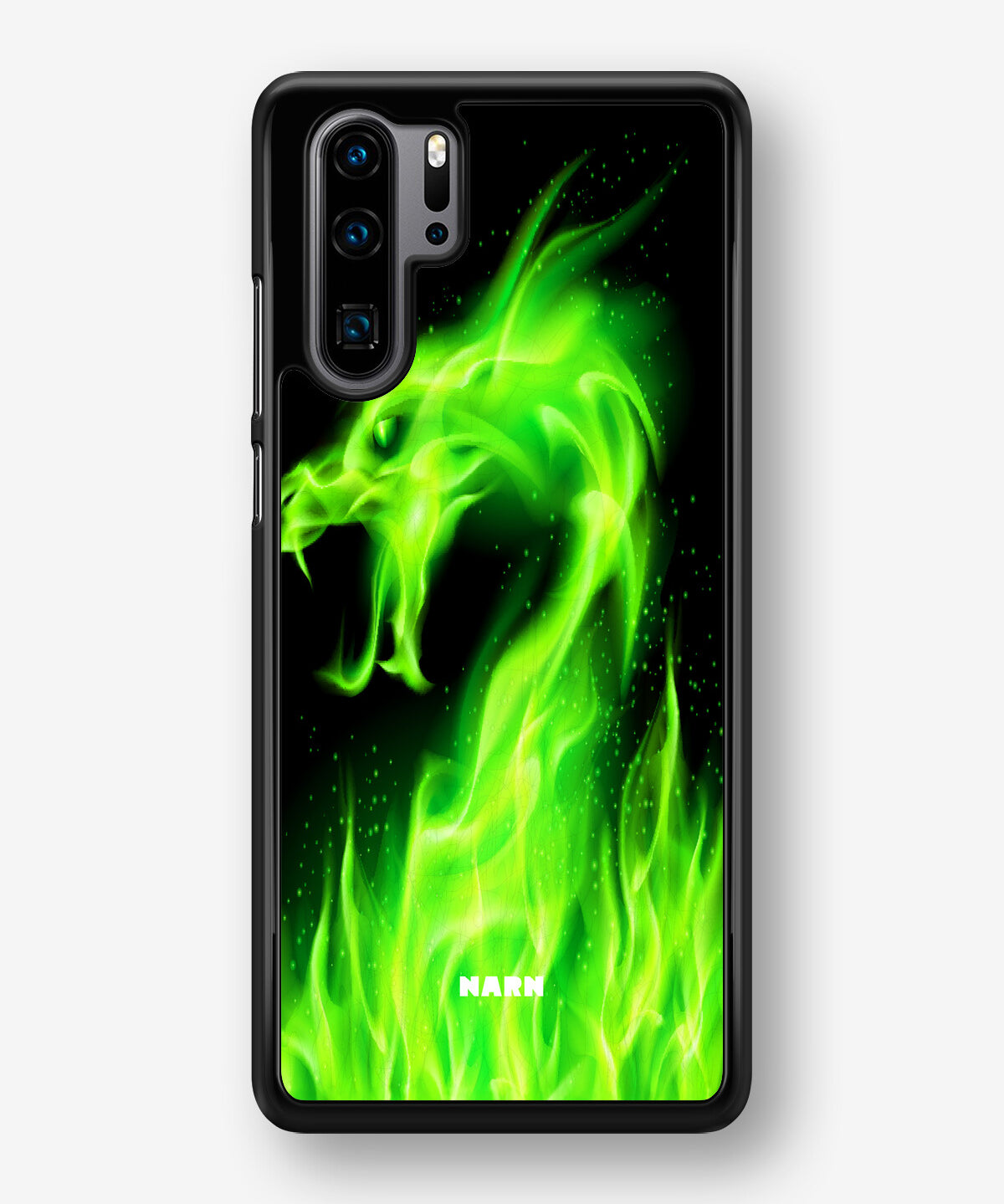 Huawei P30 Pro Hard Case – Green Flames Dragon - View 1