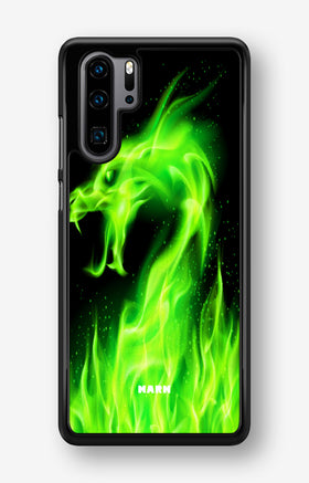 Huawei P30 Pro Hard Case – Green Flames Dragon - View 1
