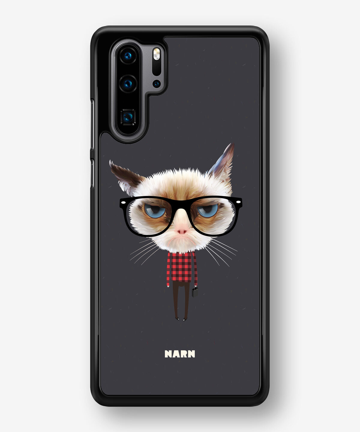 Huawei P30 Pro Hard Case – Hipster Cat - View 1