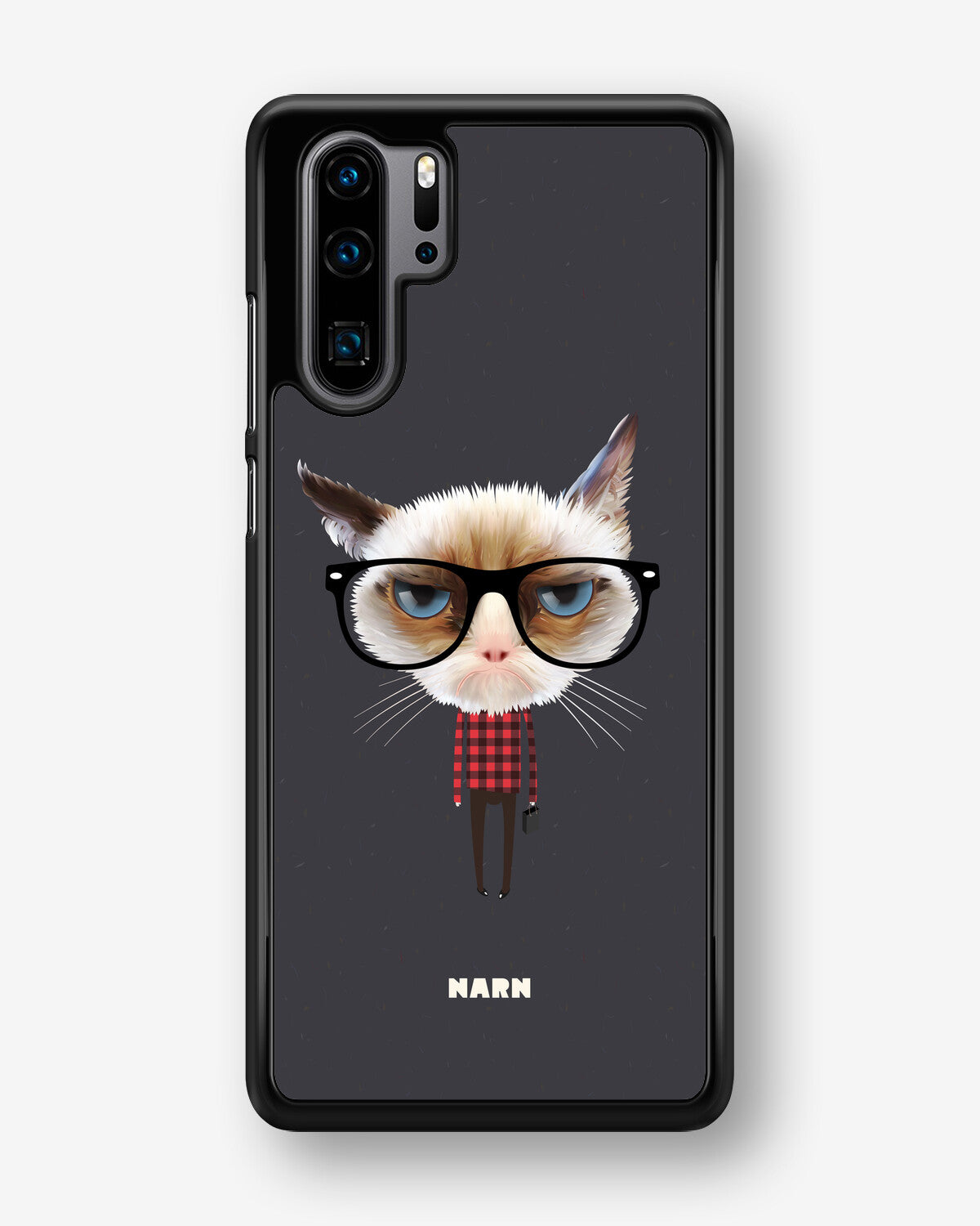 Huawei P30 Pro Hard Case – Hipster Cat - View 1
