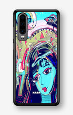 Huawei P30 Hard Case – Abstract Cat - View 1