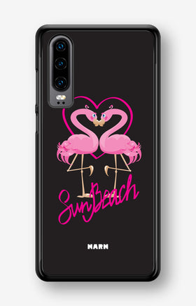 Huawei P30 Hard Case – Beach Flamingo - View 1