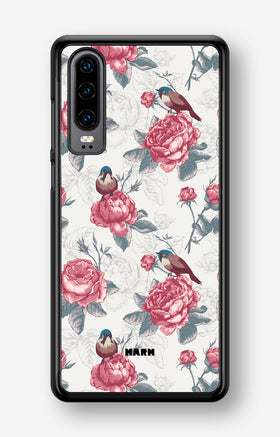 Huawei P30 Hard Case – Birds Among Roses - View 1