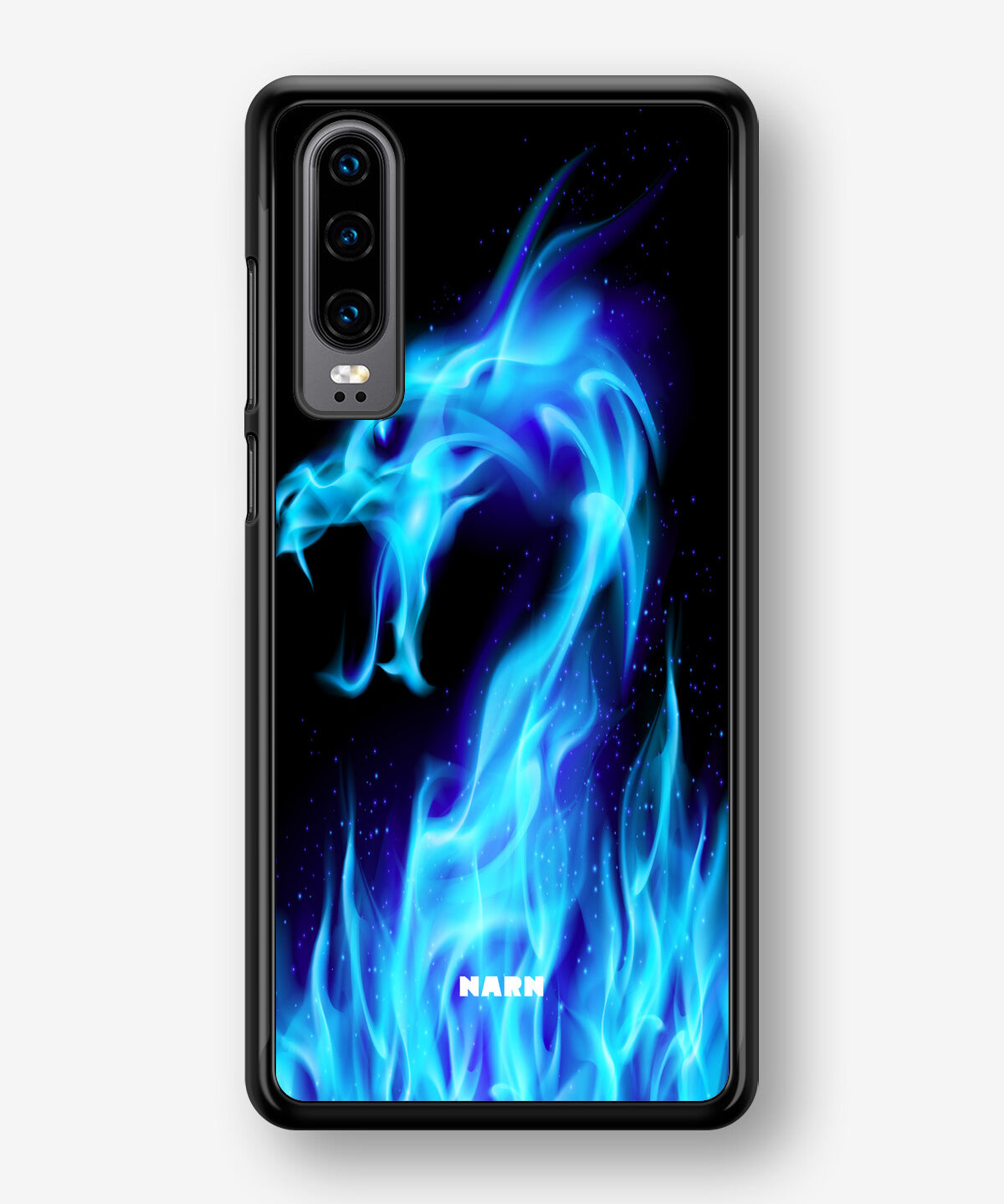 Huawei P30 Hard Case – Blue Flames Dragon - View 1