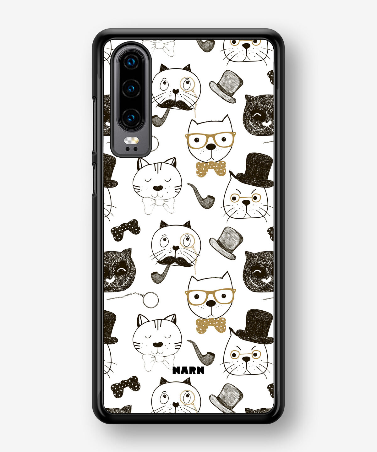 Huawei P30 Hard Case – Cartoon Cats - View 1