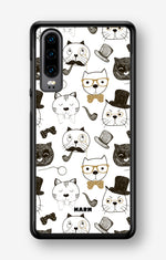Huawei P30 Hard Case – Cartoon Cats - View 1