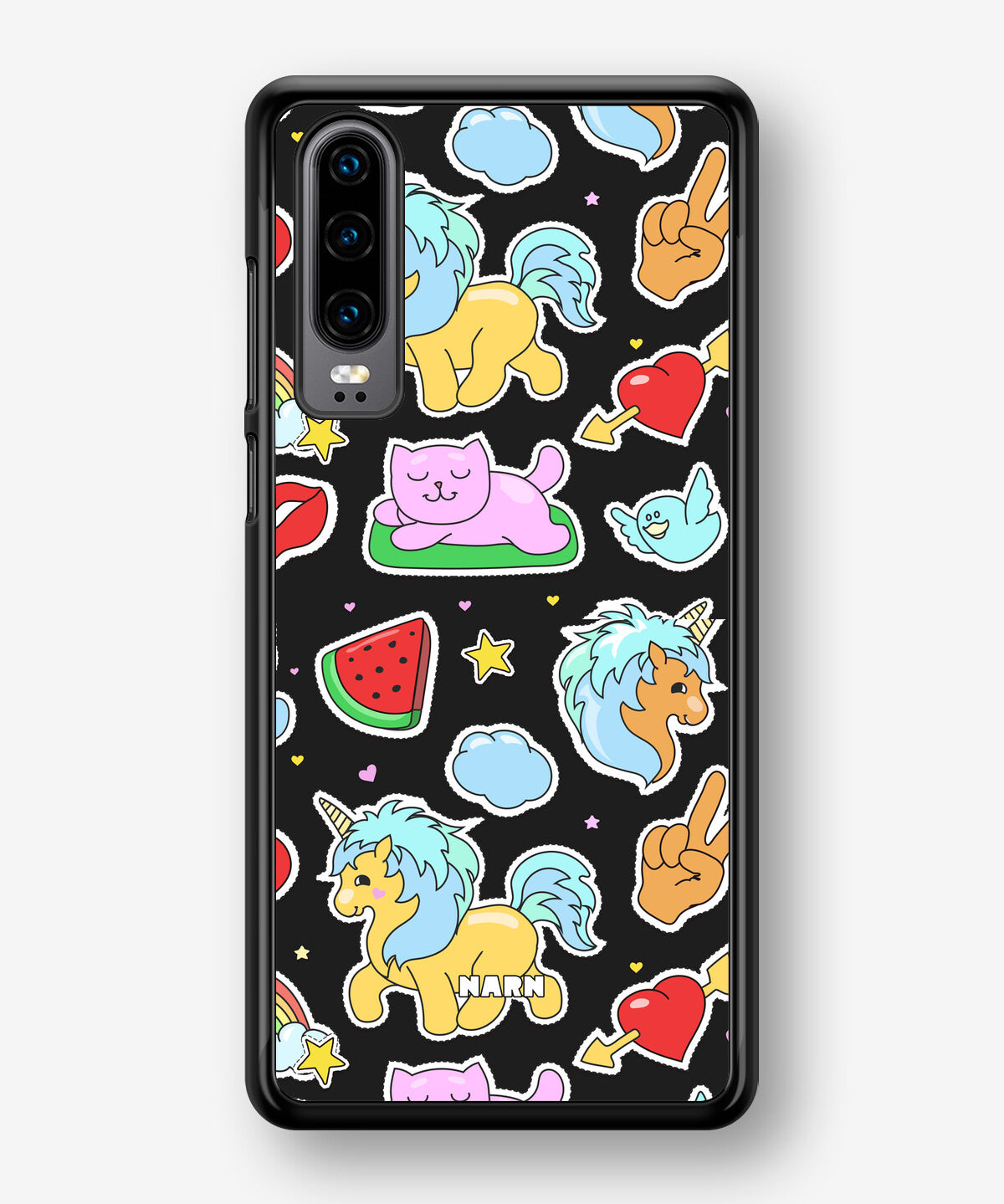 Huawei P30 Hard Case – Cute Stickers - View 1
